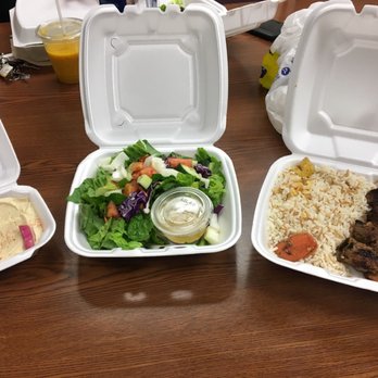 Boostan Cafe - Lamb Kabob Plate (1 kabob) with 3 sides. Huge! Are you kidding me?! - American Near Me - Hamtramck, Michigan