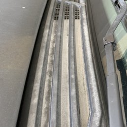 Windshield wiper area plastics not cleaned or conditioned as promised. Windshield wiper area plastics not cleaned or conditioned as promised.