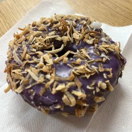 Ube Donut with Toasted Coconut