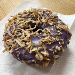 Chuck's Donuts - Ube Donut with Toasted Coconut