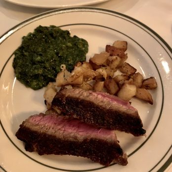 Benjamin Steakhouse - Benjamin Home Fries and Creamless Creamed Spinach with Rib Eye Steak - Steakhouses Near Me - New York, New York Benjamin Steakhouse - Benjamin Home Fries and Creamless Creamed Spinach with Rib Eye Steak - Steakhouses Near Me - New York, New York