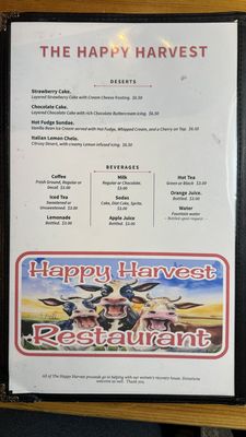 Menu photo 4 Happy Harvest Restaurant Jane Lew, WV Menu photo 4 Happy Harvest Restaurant Jane Lew, WV