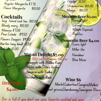 Latin Soul - Drink menu - Latin American Near Me - Staunton, Virginia Latin Soul - Drink menu - Latin American Near Me - Staunton, Virginia