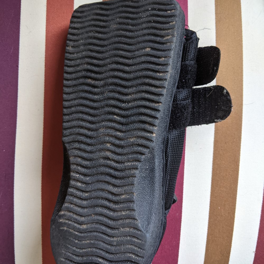 Dura Medic - Defective walking shoe. Used for less than a week. The stitching unraveled. - Medical Supplies Near Me - Austin, Texas