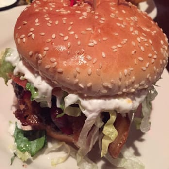 Redcoat Tavern - Piedmontese burger with blue cheese and bacon. - Bars Near Me - Royal Oak, Michigan
