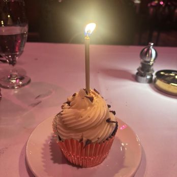 The Precinct - Special anniversary cupcake! - Steakhouses Near Me - Cincinnati, Ohio