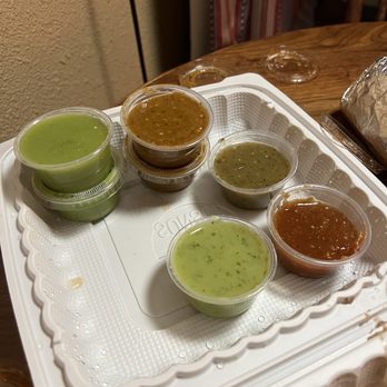 Los 2 Carnales - Sauces from the salsa bar - Mexican Near Me - Oakhurst, California Los 2 Carnales - Sauces from the salsa bar - Mexican Near Me - Oakhurst, California