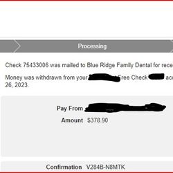 Blue Ridge Family Dental - Bill paid in Full