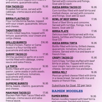 Lola's Birria - Menu - Mexican Near Me - Murrieta, California