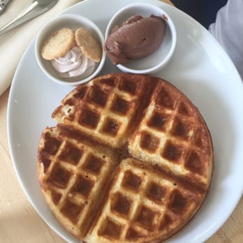The Osprey - Waffle with a little chocolate and hazelnut on the side. Not too shabby. - Seafood Near Me - Orlando, Florida