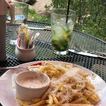 Up The Creek - Truffles fries with blue cheese fondue. By Nancy - American Near Me - Vail, Colorado