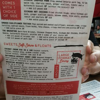 Brushfire Smoke - Menu 2 - Barbeque Near Me - Niagara-on-the-Lake, Ontario