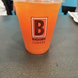 Biggby Coffee West Ashley - Blood Moon Iced without the caffeine. Mango and blood orange.