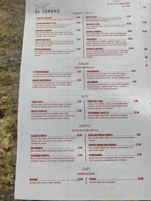 Menu photo 7 El Torero Corona, CA