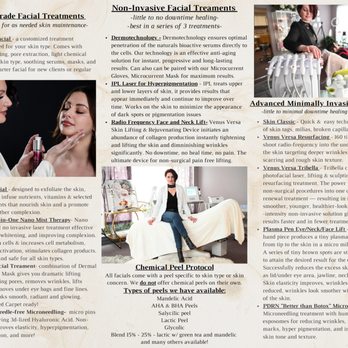 Advanced Aesthetics - Inside of Advanced Skincare Treatment Guide brochure w/ updated info - Permanent Makeup Near Me - West Springfield, Massachusetts Advanced Aesthetics - Inside of Advanced Skincare Treatment Guide brochure w/ updated info - Permanent Makeup Near Me - West Springfield, Massachusetts