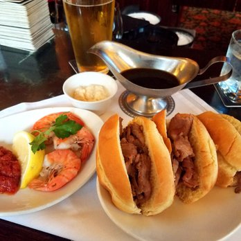 Metropolitan Grill - Happy hour shrimp and roast beef sandwich at 4 bucks each - American Near Me - Seattle, Washington Metropolitan Grill - Happy hour shrimp and roast beef sandwich at 4 bucks each - American Near Me - Seattle, Washington