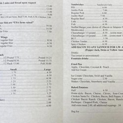 Triple Cross BBQ and More - Menu