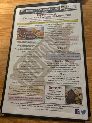 Menu photo 3 Slo' Bones BBQ Smokehaus Frankenmuth, MI Menu photo 3 Slo' Bones BBQ Smokehaus Frankenmuth, MI