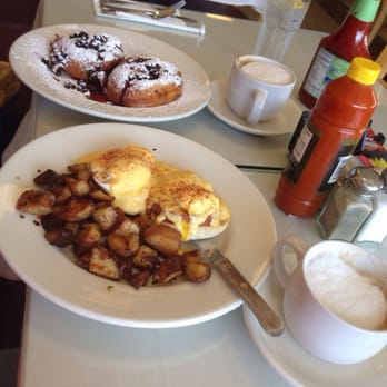 Emle's Restaurant - Eggs Benedict and Stuffed French toast ! Lattes are yummy ! - American Near Me - Northridge, California Emle's Restaurant - Eggs Benedict and Stuffed French toast ! Lattes are yummy ! - American Near Me - Northridge, California