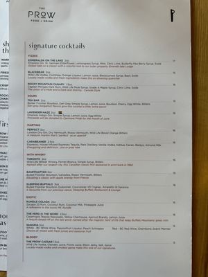 Menu photo 1 The Prow Banff, AB Menu photo 1 The Prow Banff, AB