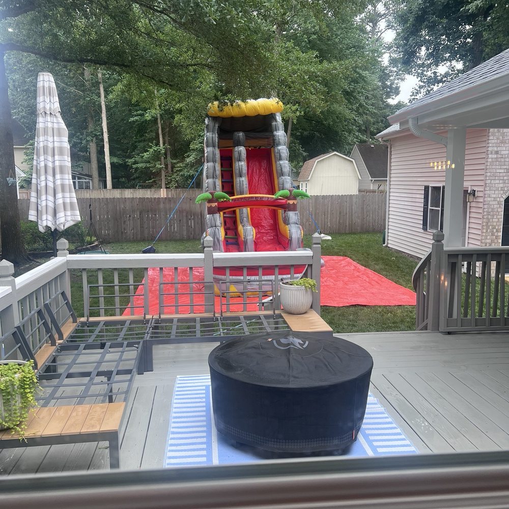 Chunky Monkey Inflatables - Floor is lava water slide - Bounce House Rentals Near Me
