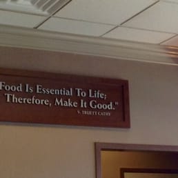 I sat down at a booth with my tray and then I saw this.