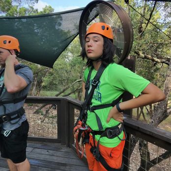 Lake Travis Zipline Adventures - Getting nervous as the zip line gets bigger. - Amusement Parks Near Me - Leander, Texas Lake Travis Zipline Adventures - Getting nervous as the zip line gets bigger. - Amusement Parks Near Me - Leander, Texas