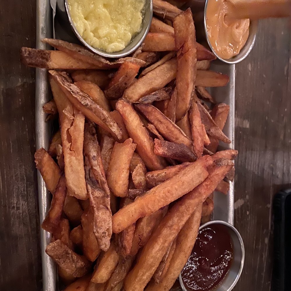 Kaiser Tiger - Side of fries with various dipping sauces! - New American Near Me - Chicago, Illinois Kaiser Tiger - Side of fries with various dipping sauces! - New American Near Me - Chicago, Illinois