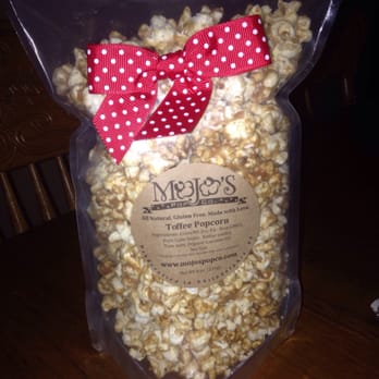 MoJo's Pop - How cute is this med. sized bag of toffee popcorn ($8) ?!Perfect gift for family and friends to show off our neighborhood. - Popcorn Shops Near Me - West Chester, Pennsylvania