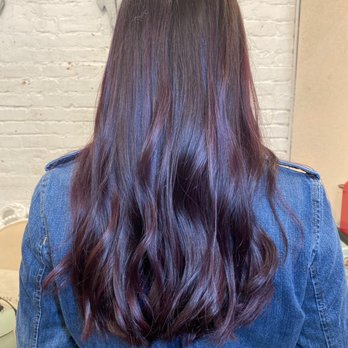 & Plus Salon - Beautiful deep plum balayage by Tina so in love with the outcome Tina is amazing and walked me through everything - Hair Salons Near Me - New York, New York