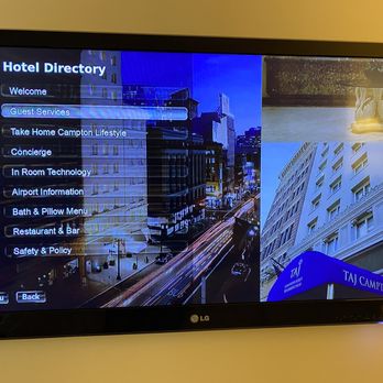 Taj Campton Place - Wealth of information about the hotel on the TV - Hotels Near Me - San Francisco, California Taj Campton Place - Wealth of information about the hotel on the TV - Hotels Near Me - San Francisco, California