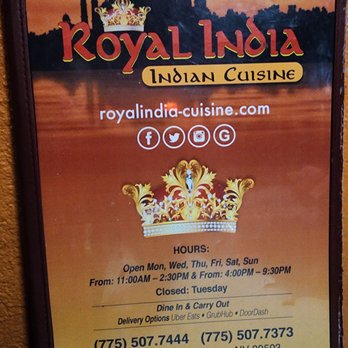 Royal India - Menu - Indian Near Me - Reno, Nevada