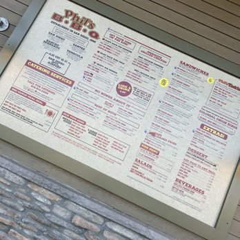 Phil's BBQ - The menu outside for May 2024! So many options! - Barbeque Near Me - Temecula, California
