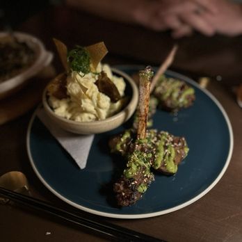 Nami - Lamb chops with Japanese potato salad - Japanese Near Me - Orlando, Florida Nami - Lamb chops with Japanese potato salad - Japanese Near Me - Orlando, Florida