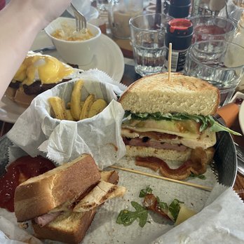 Untoasted - Club Sandwich with steak potato fries. - Breakfast & Brunch Near Me - Hallandale Beach, Florida Untoasted - Club Sandwich with steak potato fries. - Breakfast & Brunch Near Me - Hallandale Beach, Florida