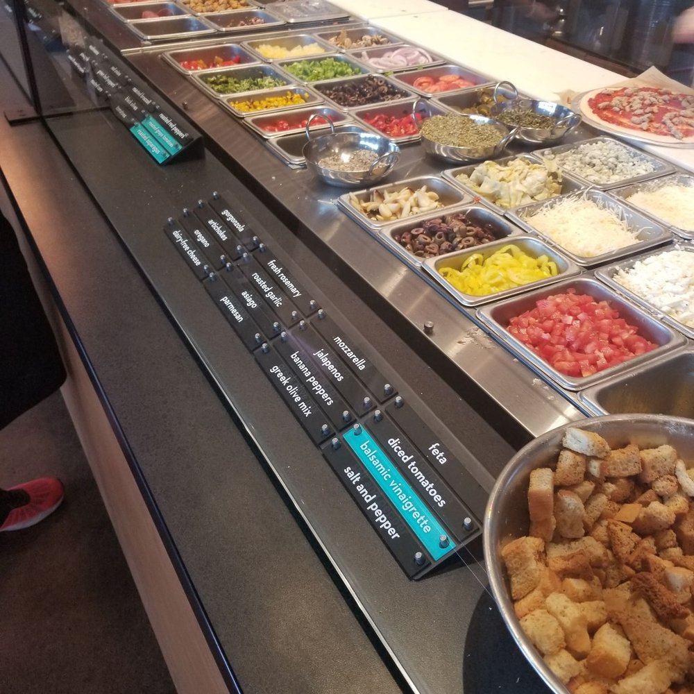 MOD Pizza - Better picture of the toppings counter - Fast Food Near Me - Highland, Indiana MOD Pizza - Better picture of the toppings counter - Fast Food Near Me - Highland, Indiana