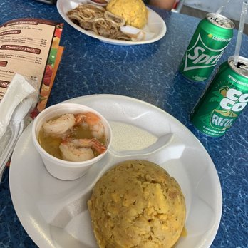 El Pilon - Shrimp Garlic Mofongo con Macias de cerdo - Puerto Rican Near Me - Fort Myers, Florida