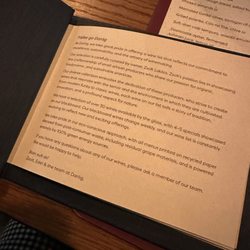 Daróg Wine Bar - Wine menu introduction