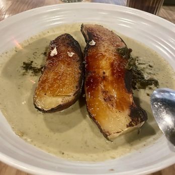 Maxwells Trading - Japanese sweet potatoes with green coconut curry - New American Near Me - Chicago, Illinois