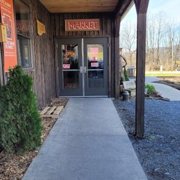 Exterior outside entrance of Stoltzfus Butcher Shop - Front entrance. - Mill Hall, Pennsylvania Exterior outside entrance of Stoltzfus Butcher Shop - Front entrance. - Mill Hall, Pennsylvania