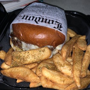 Photo of Euphoria XIX Grill - San Diego, CA, United States. Euphoria Burger with Fries (To Go)