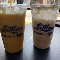 Mango smoothie and caramel Siberian frozen chiller Mango smoothie and caramel Siberian frozen chiller