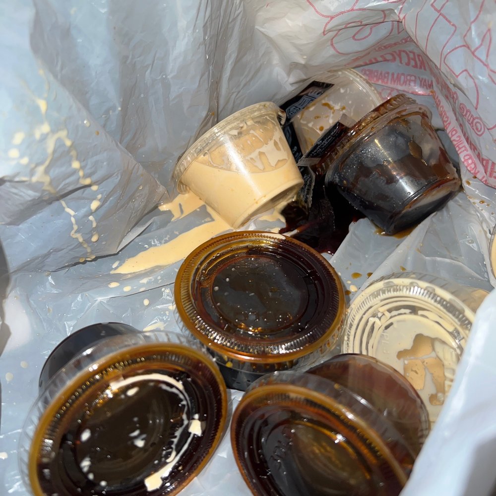 the contents of a plastic bag the contents of a plastic bag