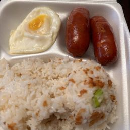Pilipino breakfast with longanissa Pilipino breakfast with longanissa