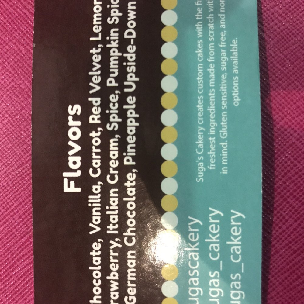 Suga's Cakery - Flavors available and social media handles - Bakeries Near Me - Pflugerville, Texas Suga's Cakery - Flavors available and social media handles - Bakeries Near Me - Pflugerville, Texas