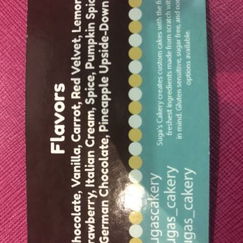Suga's Cakery - Flavors available and social media handles - Bakeries Near Me - Pflugerville, Texas Suga's Cakery - Flavors available and social media handles - Bakeries Near Me - Pflugerville, Texas