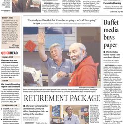 News & Record - Front page of the News & Record. Friday, February 1, 2013.