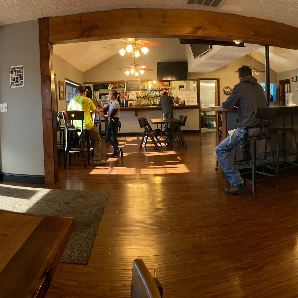 BMan's BBQ - Sitting at the tables on the south wall, you can see the entrance (left) and the main dining area. - Barbeque Near Me - Sedalia, Colorado BMan's BBQ - Sitting at the tables on the south wall, you can see the entrance (left) and the main dining area. - Barbeque Near Me - Sedalia, Colorado