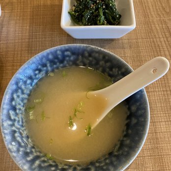 Kun's Omakase Bar - Miso soup and gomae - Japanese Near Me - Richmond, British Columbia