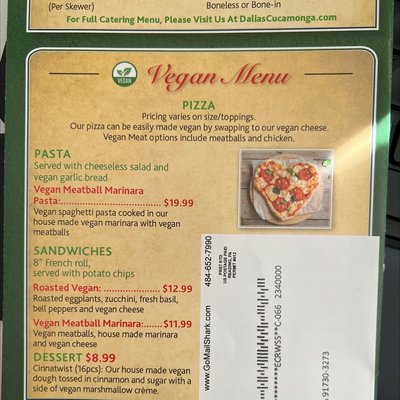 Menu photo 2 Dalia's Pizza Rancho Cucamonga, CA